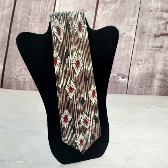 Robert Talbott Best Of Class Silk Brown Patterned Men's Tie Necktie Striped - Picture 1 of 8